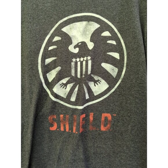 Grey - Marvel SHIELD S.H.I.E.L.D Movie Avengers T-Shirt Size: Large - Picture 2 of 3